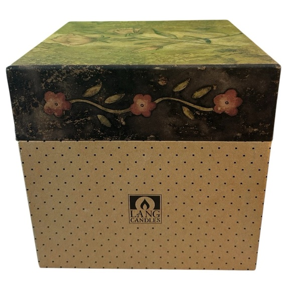 Lang Candles Melting Bean Pot Candle Warmer - "Romance 'n Blooms” - Never Used! - Picture 4 of 15